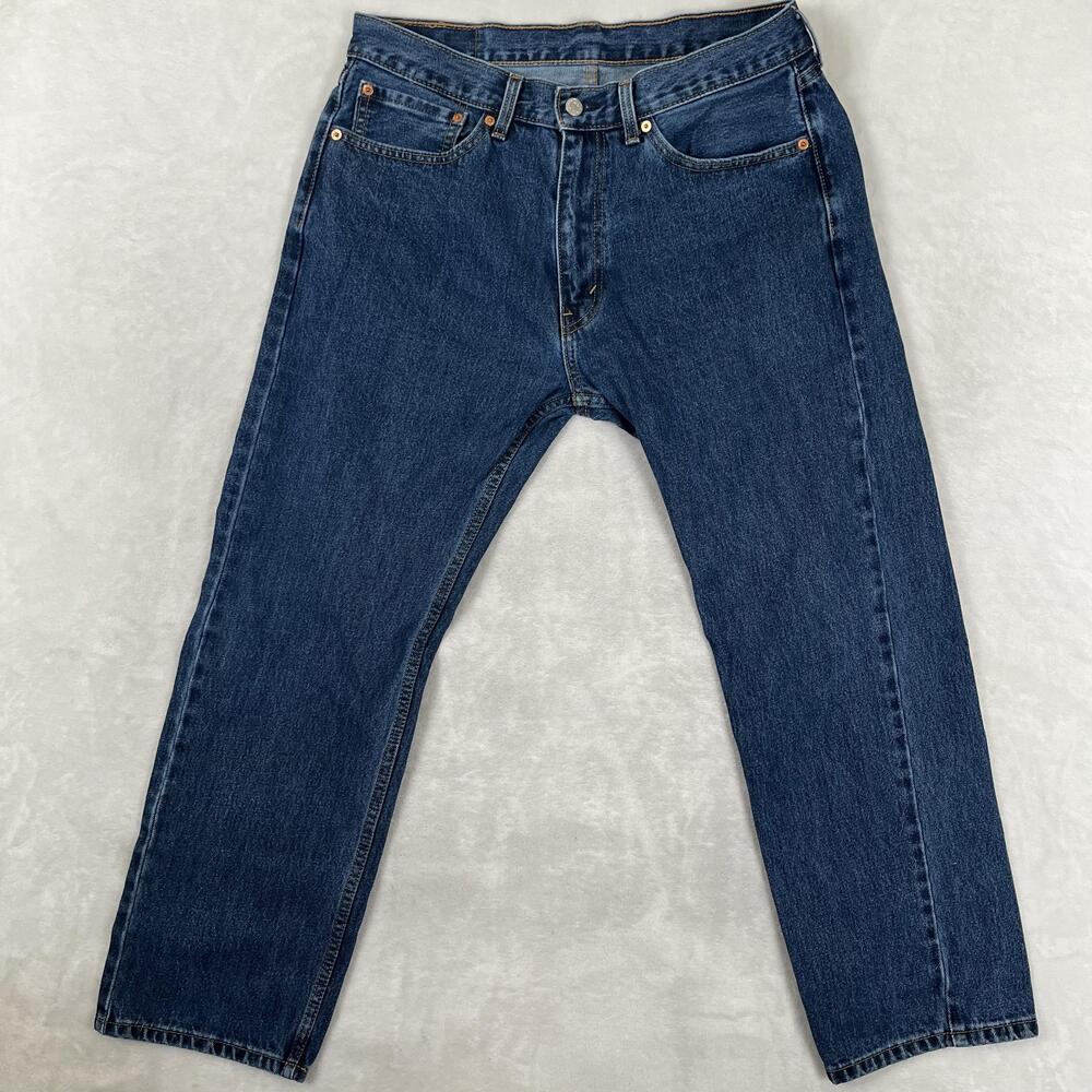 Levi's 505 Jeans Mens 35x30 Blue Regular Straight Denim Medium Wash Pants
